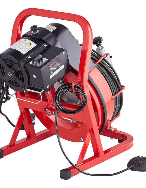 Load image into Gallery viewer, Drain Cleaner Machine Electric Drain Auger 50FT x 3/8 In Auto Feed
