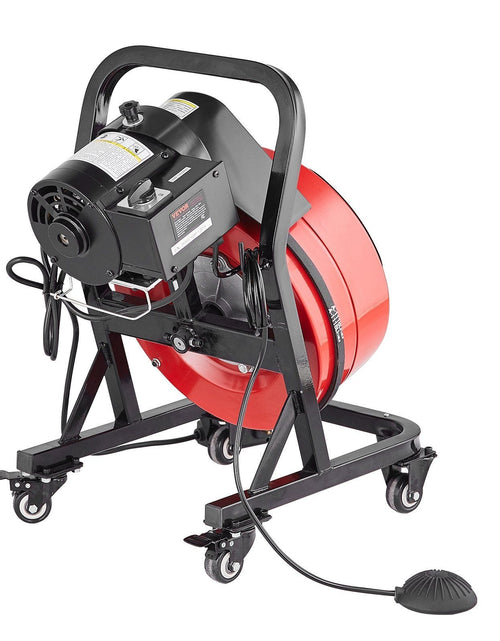 Load image into Gallery viewer, Drain Cleaner Machine 50FT x 1/2 Inch Manual Feed Snake Auger with Wheels
