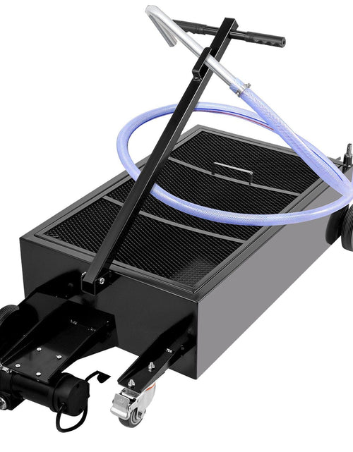 Load image into Gallery viewer, Oil Drain Pan 25 Gallon Oil Drain Tank, 95L Low Profile Oil Drain Pan, Large Capacity Oil Change Pan, Foldable Hand, with Electric Pump, Hose, Swivel Casters for Car, SUV, Trucks Oil Draining
