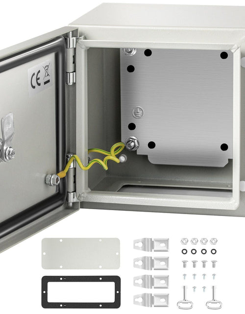 Load image into Gallery viewer, NEMA Steel Enclosure, 8 x 8 x 6'' NEMA 4X Steel Electrical Box, IP66 Waterproof &amp; Dustproof, Outdoor / Indoor Electrical Junction Box
