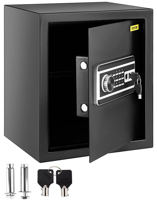 Load image into Gallery viewer, Safe Box, 1.7 CU.FT Fingerprint Safe Box for Money w/ 2 Keys &amp; Digital Keypad, Q235 Steel Safe Box for Storing Cash, Jewelry, Pistols, Documents, Watches in Home &amp; Office &amp; Hotel
