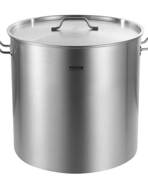 Load image into Gallery viewer, 100QT Stainless Steel Stockpot Cooking Kitchen Sauce Pot with Basket Lid Handle
