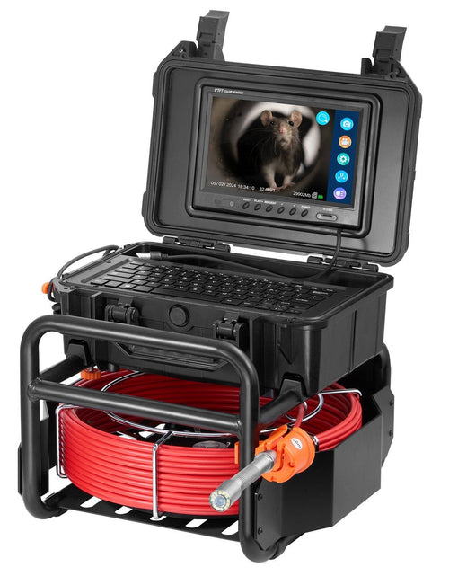 Load image into Gallery viewer, Sewer Camera 98 ft/30m Self-Leveling Drain Camera with 512Hz Transmitter
