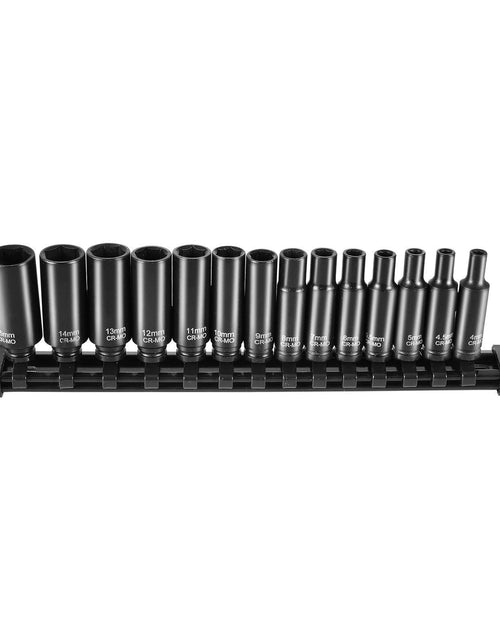 Load image into Gallery viewer, Impact Sockets Set 14pcs 6-Point 1/4" Drive Bit Ratchet Tool Kit Case
