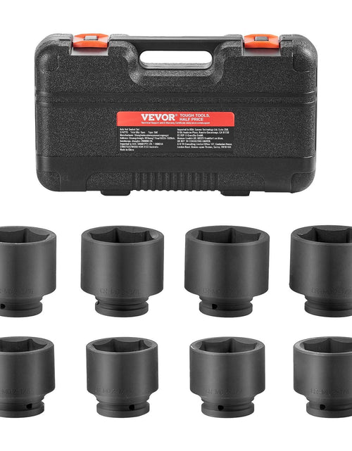 Load image into Gallery viewer, Axle Nut Impact Socket Set 3/4" Drive 6-Point 8PCS SAE Spindle Nut Socket
