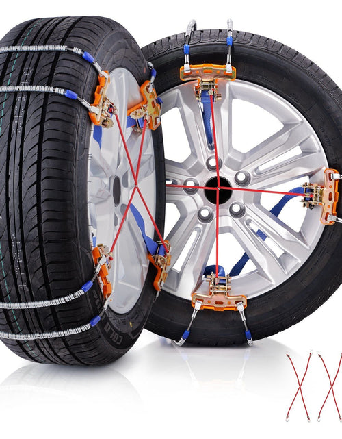 Load image into Gallery viewer, 8 PCS Snow Chains Tire Width 9.2-11.2in/235-28mm for Car/Pickup/SUV/Truck
