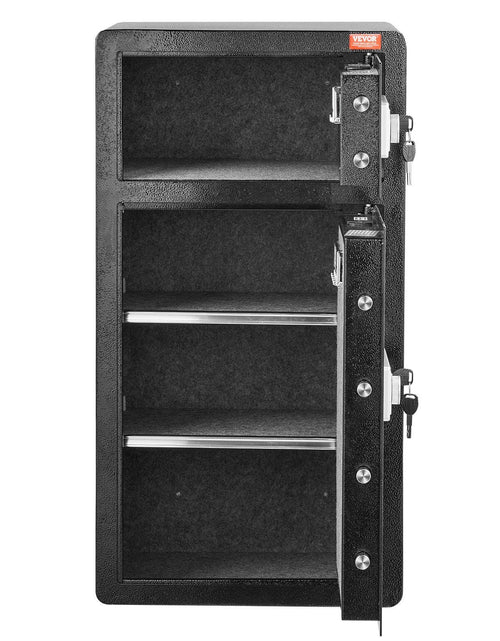 Load image into Gallery viewer, Double Door 7.2 cu.ft Safe Box with Key Lock Password Cabinet Black,organize cash, passports, jewelry, gold, watches and documents
