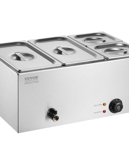 Load image into Gallery viewer, Commercial Electric Food Warmer 4-Pan Countertop Buffet 16.4QT Bain Marie
