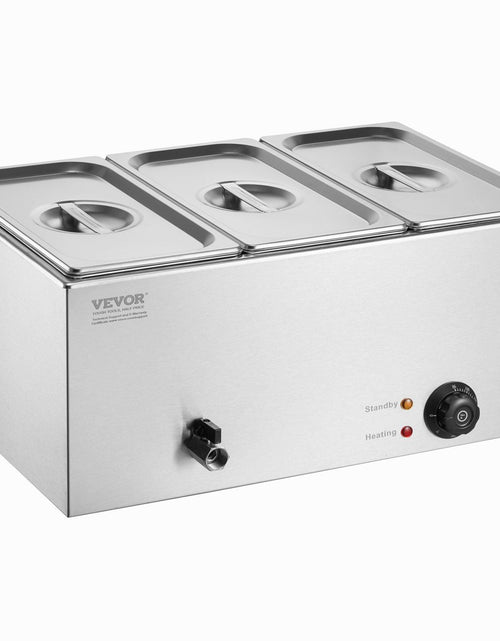 Load image into Gallery viewer, Commercial Electric Food Warmer 3-Pan Countertop Buffet 17.4QT Bain Marie
