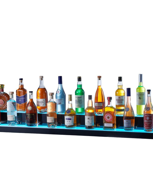 Load image into Gallery viewer, LED Lighted Liquor Bottle Display Bar Shelf RF &amp; App Control 60" 2-Step
