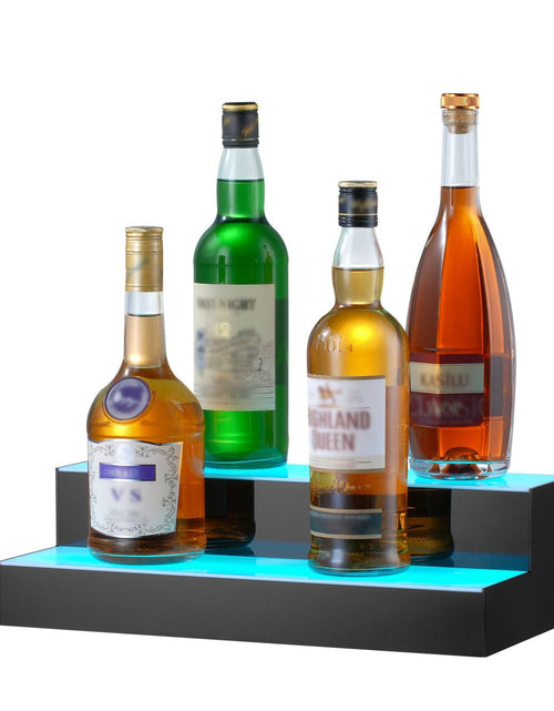 Load image into Gallery viewer, LED Lighted Liquor Bottle Display Bar Shelf RF &amp; App Control 16" 2-Step
