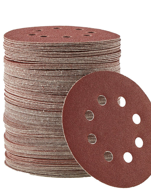 Load image into Gallery viewer, 150PCS 5-inch Sanding Discs 60-600 Grit Hook and Loop Sandpaper 8-Hole
