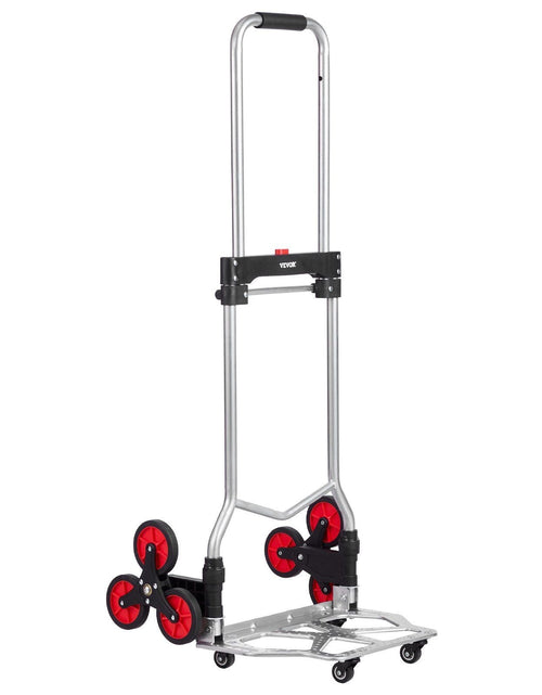 Load image into Gallery viewer, Stair Climbing Cart Heavy Duty Folding Hand Truck Dolly 260 lbs 10 Wheels
