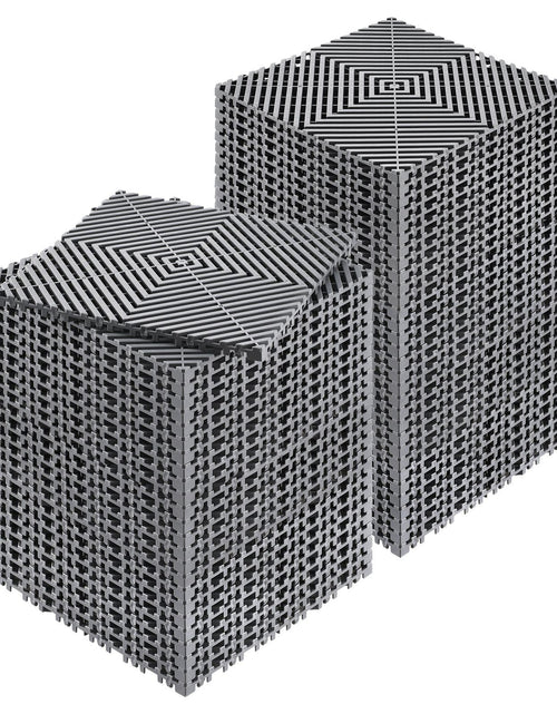 Load image into Gallery viewer, Interlocking Drainage Mat, 12'x12' Modular Interlocking Cushion Durable PP Material, 55 Pcs Splicing Drainage Mats, Non-Slip Drainage Floor Tile and Shower Mat, for Garage, Garden, Kitchen, Grey
