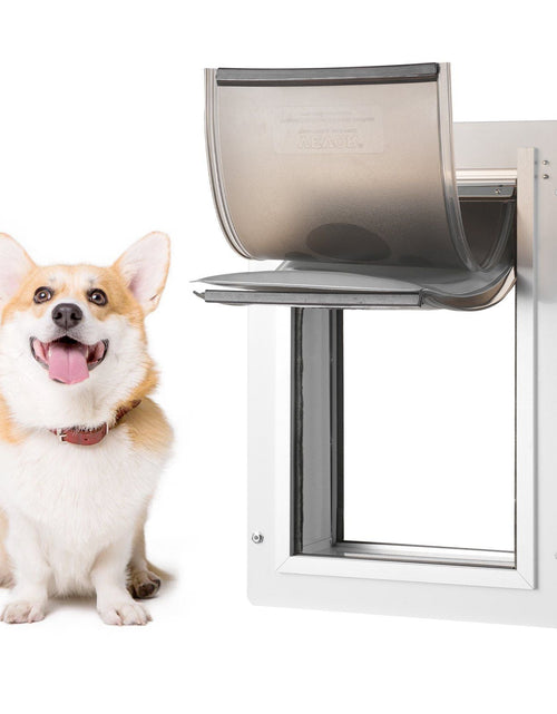 Load image into Gallery viewer, Pet Door for Wall with Lock and 3 Magnetic Flap System Metal Frame Medium
