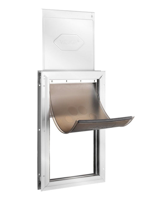 Load image into Gallery viewer, Pet Door for Door with Lock and Magnetic Flap System Aluminum Frame Large

