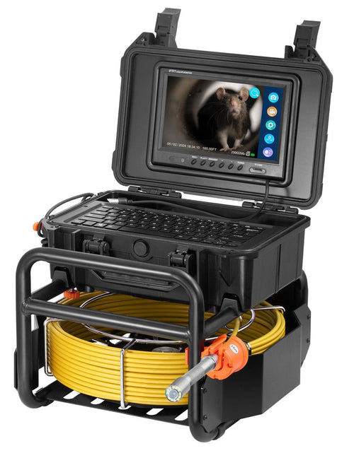 Load image into Gallery viewer, Sewer Camera 230 ft/70m Self-Leveling Drain Camera with 512Hz Transmitter
