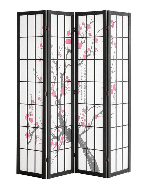 Load image into Gallery viewer, Room Divider, 4 Panel Japanese Room Divider Screen, Wood Folding Privacy Screen Indoor, Japanese Partition Portable Decoration Dividers, for Room Separation Home Office Restaurant &amp; Bedroom
