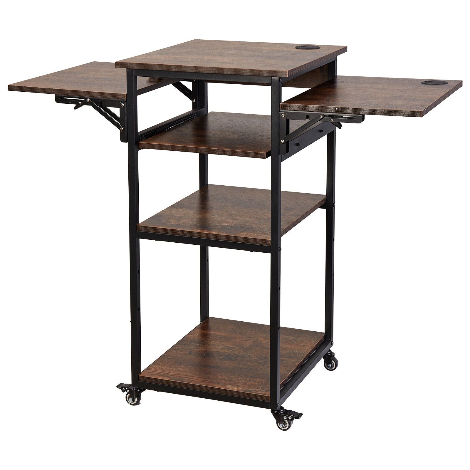Heat Press Table with Charging Station 4 Tier Movable Heat Press Stand