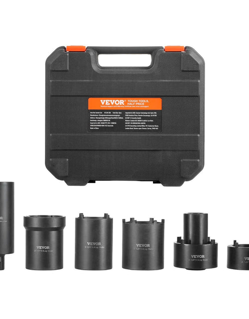 Load image into Gallery viewer, Spindle Nut Socket Tool Kit 1/2 inch Drive 6 Piece Axle Hub Nut Socket Set
