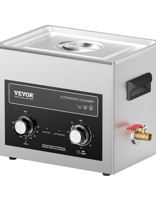 Load image into Gallery viewer, Ultrasonic Cleaner with Heater and Timer, Digital Sonic Cavitation Machine, 240W 10L Stainless Steel Jewelry Cleaner for Professional Tool Watch Glasses Retainer Denture Coin Cleaning

