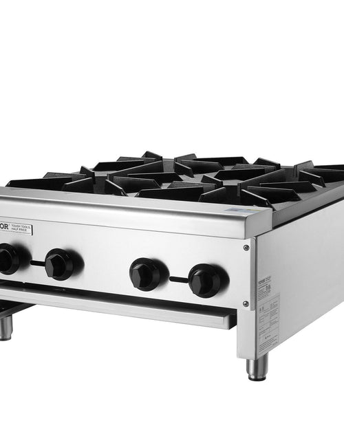 Load image into Gallery viewer, Commercial Gas Range Stove 4 Burners Countertop Cooking Hot Plate Kitchen
