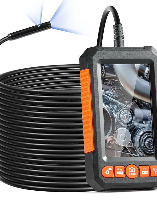 Load image into Gallery viewer, Endoscope Camera with Lights Dual Lens Borescope 49.2FT Cable 4.3" Screen
