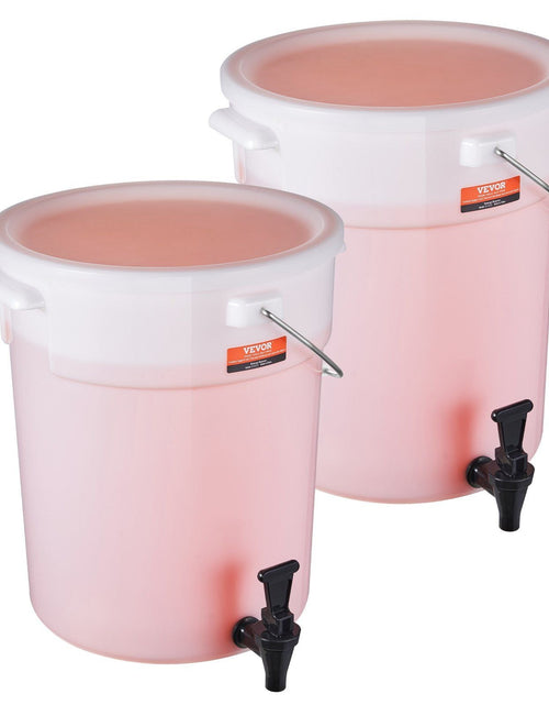 Load image into Gallery viewer, Beverage Dispenser, 5 Gallon Drink Dispensers for Parties, Plastic Juice Dispenser with Spigot and Lid, Iced Tea Lemonade Juice Water Dispenser, for Restaurants, Hotels, Parties, 2 Pack
