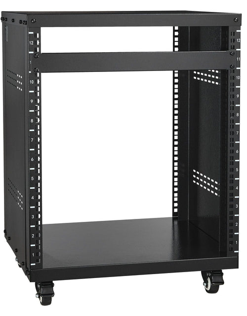 Load image into Gallery viewer, 12U AV Rack Stand 500 lbs Capacity Network Stereo Recording Studio Rack
