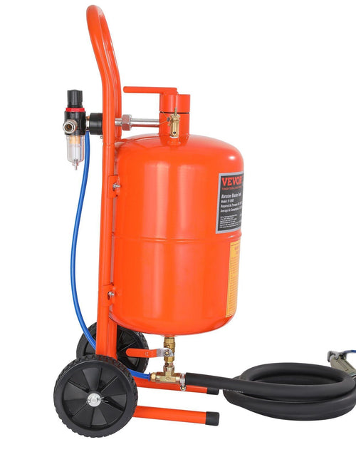 Load image into Gallery viewer, 5 Gallon Sand Blaster, 60-110 PSI High Pressure Sandblaster, Portable Abrasive Blasting Tank, Air Sand Blasting Kit with 4 Ceramic Nozzles and Oil-Water Separator for Paint, Stain, Rust Removal
