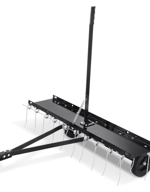 Load image into Gallery viewer, Tow Behind Dethatcher, 40-inch Tow Dethatcher with 20 Spring Steel Tines, Lawn Dethatcher Rake for ATV or Mower, Tow Behind Lawn Rake with Lift Handle for Garden Farm Grass
