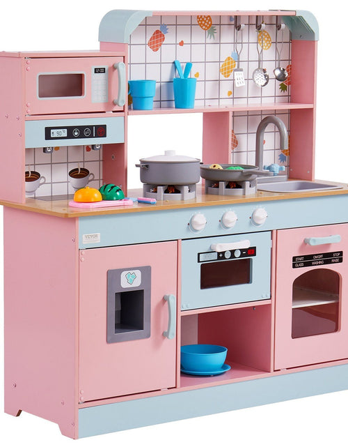Load image into Gallery viewer, Christmas Gift! Kitchen Playset Kids Pretend Cooking Play Toy 24 Piece Accessories Pink
