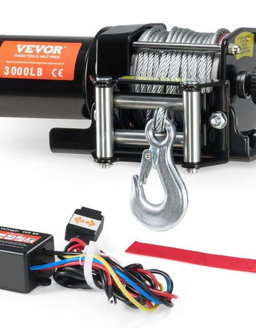 Load image into Gallery viewer, Electric Winch ATV UTV 3000 lb Steel Cable IP55 Waterproof Wired Control
