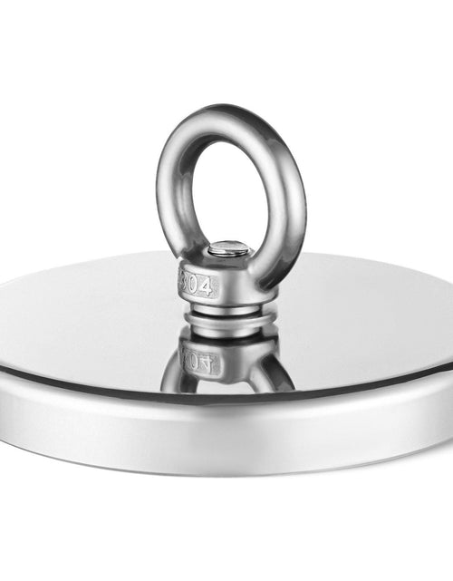 Load image into Gallery viewer, 2000 LBS Strong Fishing Magnet Kit Single Sided Pull Force and Rope Carabiner
