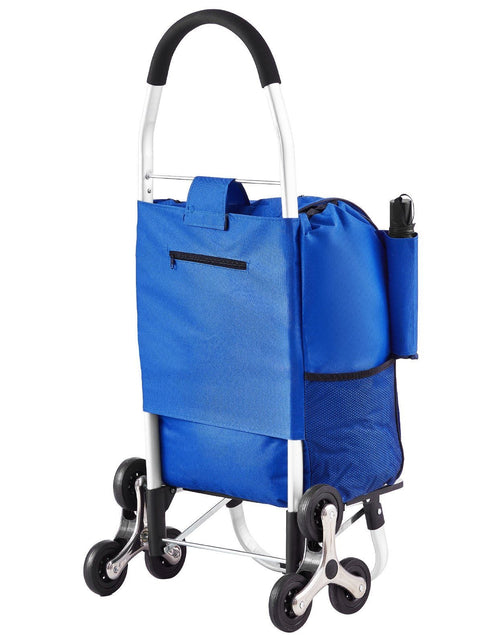 Load image into Gallery viewer, Stair Climbing Cart Foldable Shopping Cart 36L with 6 Wheels Storage Bag
