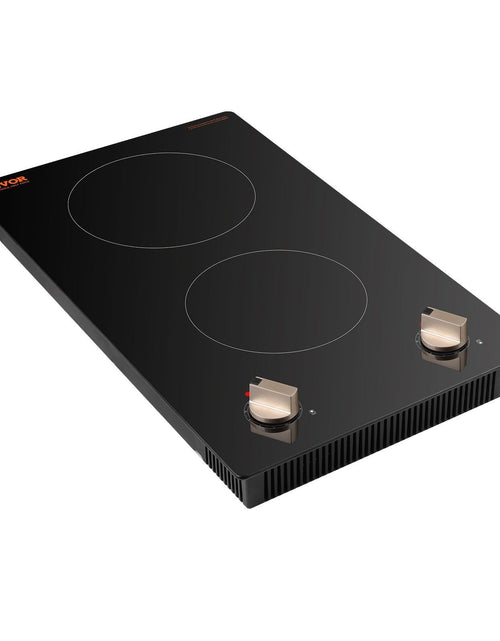 Load image into Gallery viewer, 1800W 2 Burner Induction Cooktop Electric Countertop Burner Knob Control
