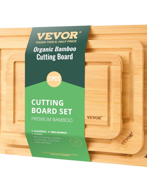 Load image into Gallery viewer, Bamboo Cutting Board Premium Versatile Cut Board with Built-in Handle
