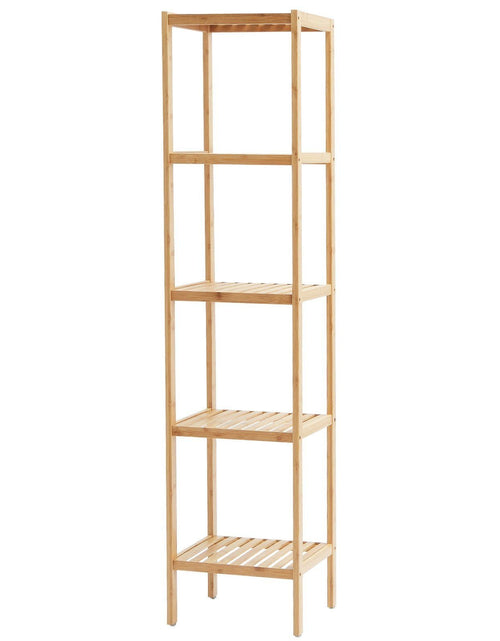 Load image into Gallery viewer, Corner Standing Bookshelf 5-Tier Bamboo Ladder Narrow Shelf Plant Stand
