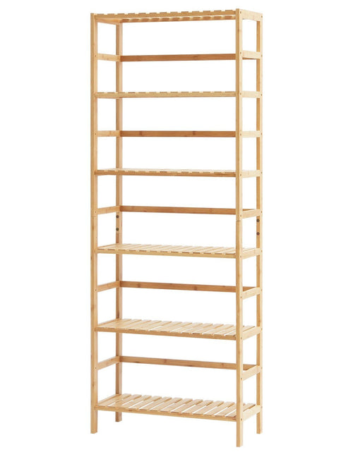 Load image into Gallery viewer, Bamboo Bookshelf 6 Tiers Bamboo Ladder Bookcase Rectangle Storage Rack
