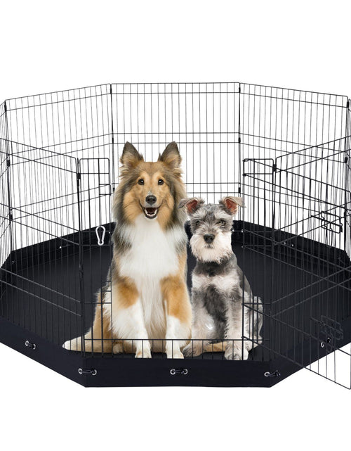 Load image into Gallery viewer, Dog Playpen 8 Panels Foldable Metal Dog Exercise Pen with Bottom Pad 30"H
