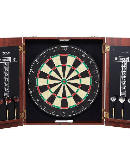 Load image into Gallery viewer, Dartboard and Cabinet Set Official Size Complete Accessory Steel Tip Dart
