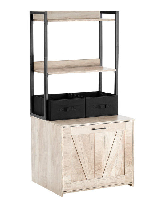 Load image into Gallery viewer, Cat Litter Box Enclosure Litter Box Furniture Hidden 2 Shelves &amp; 2 Baskets
