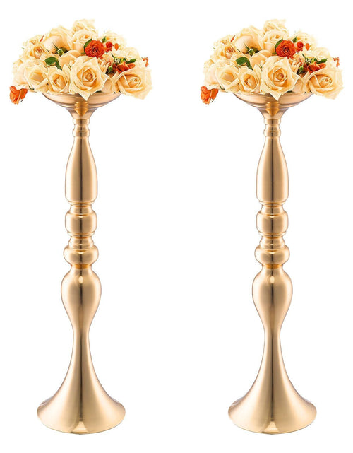 Load image into Gallery viewer, 24PCS 50cm/19.7' Wedding Flower Vase Metal Gold Floral Stand for Table
