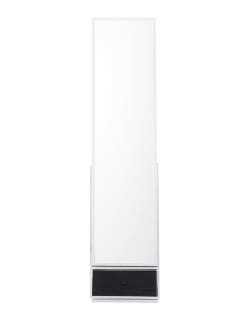 Load image into Gallery viewer, Mirror Jewelry Cabinet 360° Swivel Standing Mirror with Storage White
