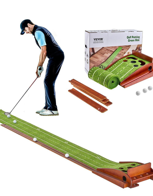 Load image into Gallery viewer, 5 Hole Golf Putting Mat Indoor Golf Putting Green Golf Training Aid
