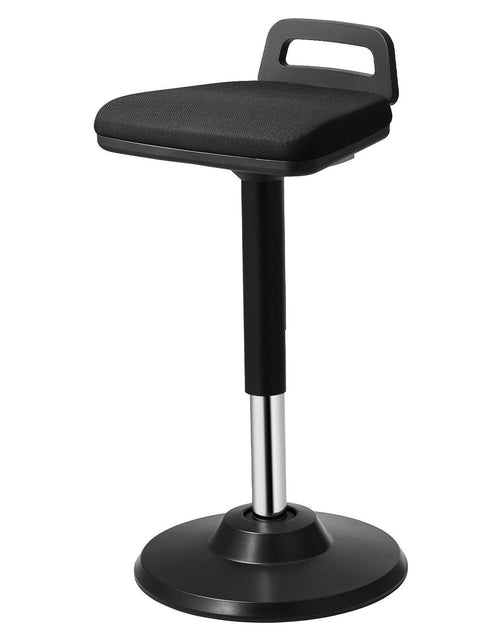 Load image into Gallery viewer, Active Chair with Handle, Height-Adjustable (24.6-34.4") Wobble Chair Made of Elastic Fabric &amp; 45 mm Foam, Ideal for Schools, Office and Home, 8° Tilt Angle, Black
