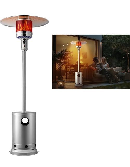 Load image into Gallery viewer, Propane Patio Heater 50000BTU Tall Hammered w/Round Table Outdoor Silver
