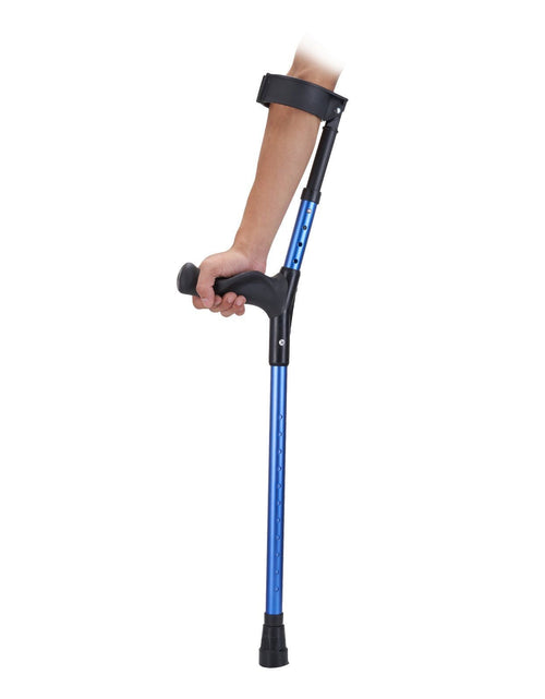 Load image into Gallery viewer, Forearm Crutches Aluminum Walking Crutches with Adjustable Height &amp; Cuffs

