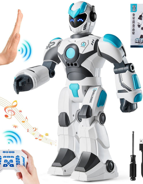 Load image into Gallery viewer, RC Robot Toy Talking Dancing Gesture and Voice Remote Control Programmable
