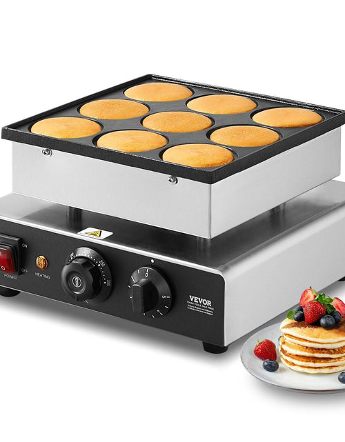 Load image into Gallery viewer, 9PCS 76mm Dutch Pancake Maker Commercial Dorayaki Baker 850W Non-stick
